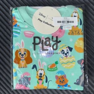 Little Sleepies size 6 Disney Peekaboo Pets Bamboo Crewneck Sweatshirt, Easter